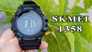 Skmei 1358 full review 141 barometeraltimetercompassthermometerpedometer watch [upl. by Bevus]