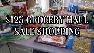 125 GROCERY HAUL  SHOPPING THE SALES [upl. by Ewold399]