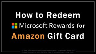 How to Redeem Microsoft Rewards for Amazon Gift Card [upl. by Dom]