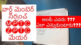 Sarpanch MPTC ZPTC Ward member municipal and municipal corporation elections in telugu [upl. by Edith43]