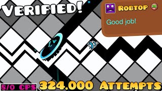 Verified quotUnnerfed Death Corridorquot  324K Attempts New Top 1  Geometry Dash 22 [upl. by Lourdes]