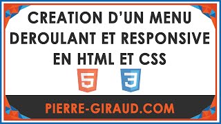 Création dun menu déroulant et responsive en HTML et en CSS [upl. by Parks259]