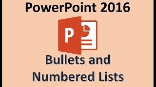 PowerPoint 2016  Add Bullets amp Numbering  How to Add Insert Make Bullet Points Number List in MS [upl. by Novikoff935]