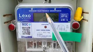 Cómo leer medidor de energía eléctrica Medidor monofásico LEXO ST12 [upl. by Fraya]