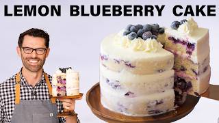 Easy Lemon Blueberry Cake Recipe [upl. by Kcirdek]