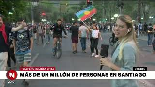 MARCHA con más de un MILLÓN de MANIFESTANTES en CHILE  Telefe Noticias [upl. by Celinka]