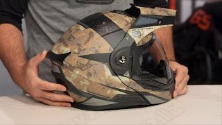 Scorpion EXOAT950 Battleflage Helmet Review at RevZillacom [upl. by Oinoitna]