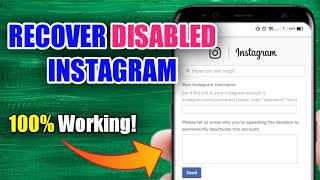 How to Recover DISABLED Instagram Account 2025 [upl. by Acinelav]