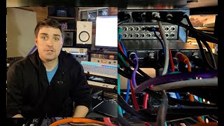 How to wire pre amps and compressors to your audio interface using patch bays Wiring explained [upl. by Arber832]