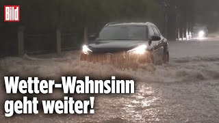 BAYERN Hochwasser und Überflutungen nach Unwettern [upl. by Ydnerb414]