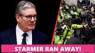 Keir Starmer ran away as farmers started protesting against him [upl. by Ahsekin]