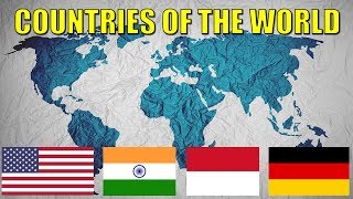 WORLD COUNTRIES  Learn All Countries of the World with Flags and Names [upl. by Oppen312]