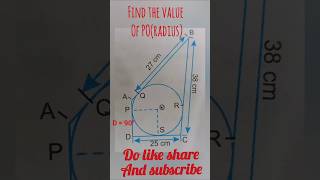 Find the value of PO radius in the given figure circumscribed circle class 10 [upl. by Sherwin]