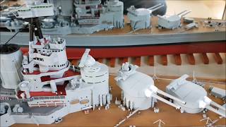 HMS Hood 1200 scalemodel build in photo and video [upl. by Onifur]