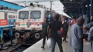 RPM WAP7 led MADRAS EXPRESS arrival amp departure from Dadar [upl. by Tartaglia]