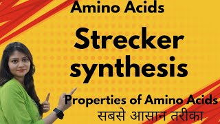 Strecker Synthesis  Preparation Of Amino Acids  Class 12  Amino Acids  Biomolecules 😱😱🔥🔥 [upl. by Rigdon]