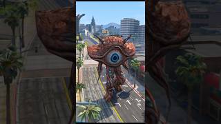 ONE EYE MONSTER is Dancing on Top of Supermans House in GTA 5 😱 shortsfeed [upl. by Omrellug446]