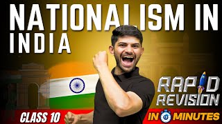 Nationalism in INDIA  10 Minutes Rapid Revision  Class 10 SST [upl. by Ailalue]