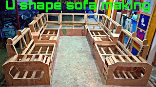 U shape sofa set making [upl. by Cutcliffe484]