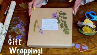 ASMR RequestGift Wrapping No talking Package preparation for shippingCrinkles taping cutting [upl. by Nerac712]