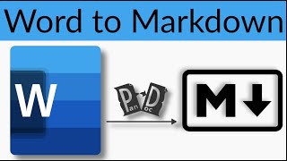 How to Convert a Word Document to Markdown for Free using Pandoc [upl. by Gabbert]