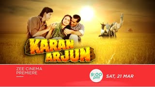 Salman Khan  Shah Rukh Khan  Kajol  Karan Arjun  Zee Cinema  21st March SAT at 9 PM [upl. by Einittirb731]