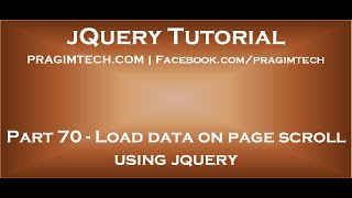 Load data on page scroll using jquery [upl. by Sasnak]