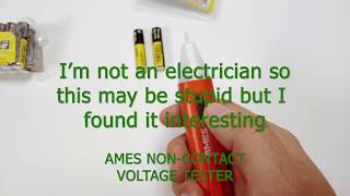 Ames Non Contact Voltage Tester Harbor Freight  Interesting Quirk [upl. by Reivaz687]