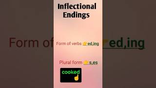 Inflectional Endings in English shortfeed english inflectional Endings shortviral shortsshort [upl. by Nonnahc]