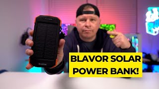 BLAVOR Solar Charger Power Bank Review [upl. by Apilef]