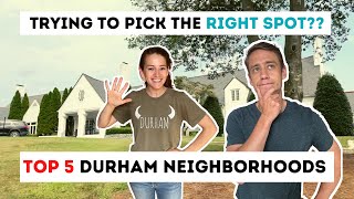 Top 5 BEST Neighborhoods in Durham North Carolina [upl. by Jarin]