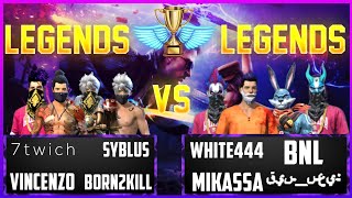 Vincenzo  B2k  Syblus vs Bnl  white444  Free Fire Most dangerous match ever😱  Garena Free Fire [upl. by Ellevehc774]