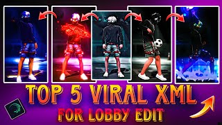 Top 5 Viral Lobby Colour XML Pack  Alight motion Lobby CC XML FF [upl. by Forrester983]