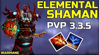 ELEMENTAL SHAMAN PVP 335  BEGINNER GUIDE WARMANE WOTLK Classic 2022Gear TalentsTips [upl. by Elorac]