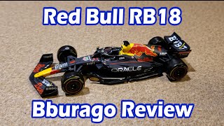 2022 Max Verstappen Bburago RB18 Diecast Review [upl. by Epilif]