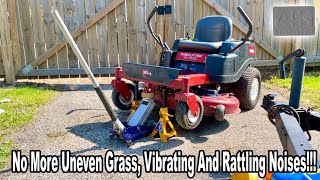 Toro Timecutter Riding Mower Blade Change Quick amp Easy No More Rough Cutting [upl. by Aciretehs279]