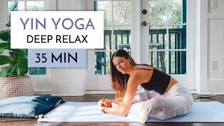 Yin Yoga  35 Min Deep Release and Relaxation  Full Body Stretch  Yoga with Kate Amber [upl. by Vachil490]