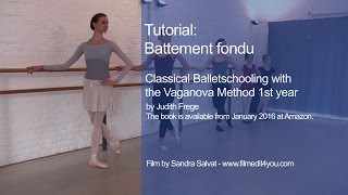 Ballet Tutorial For Beginners  Vaganova Method  Battement fondu [upl. by Yrallih]