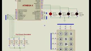 Phone Keypad in Proteus Software  Matrix Keypad Interfacing Using Proteus [upl. by Mloclam]