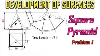 Development of Surface of PyramidProblem 1 [upl. by Elda]