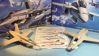 148 HASEGAWA CF18 HORNET BUILD PART 1 [upl. by Hermosa]