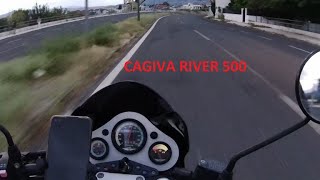 CAGIVA RIVER 500 ACCELERATION  TOP SPEED [upl. by Iaj]