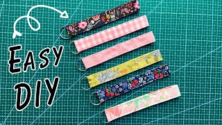 DIY Wristlet Keychain  Key Fob Wristlet Sewing Tutorial  Easy and Quick Gift Idea for Beginners [upl. by Ase]