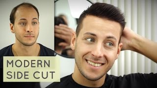 Mens short hairstyle Inspiration  Modern Sidepart Haircut mit Haarteil  Robert Lewandowski [upl. by Mcmaster]