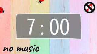 7 minute timer  no music no sound for seven minutes but with a short alarm alert at the end 700 [upl. by Remle]