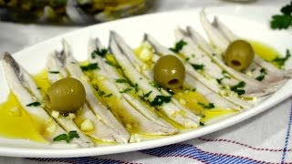 Boquerones en vinagre  Blanquitos y duritos  Receta de boquerones facil [upl. by Carew212]