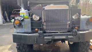 M35A2 Deuce and a Half aftermarket radiator installation [upl. by Sura]