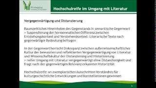 video03 Was bedeutet Hochschulreife im Umgang mit Literatur Zabka 2015 [upl. by Avon]