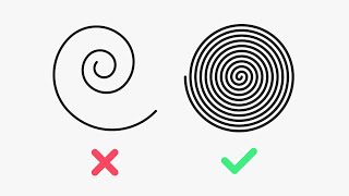 The SECRET to a LINEAR SPIRAL in Illustrator [upl. by Isyak30]