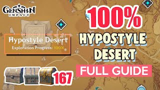 How to Hypostyle Desert 100 FULL Exploration ⭐ SUMERU ALL CHESTS GUIDE 【 Genshin Impact 】 [upl. by Burnard]